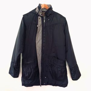 FLEET STREET Coat Size S Zip Hoodie Windbreaker Quilt Oversized Utility